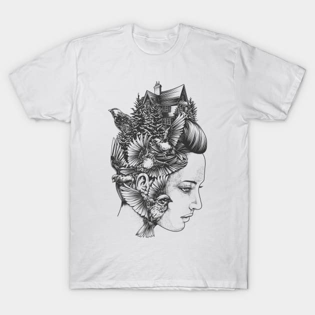 House Sparrow T-Shirt by Kensuke